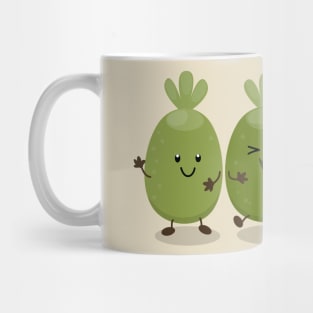Cute pineapple guava feijoa cartoon illustration Mug
